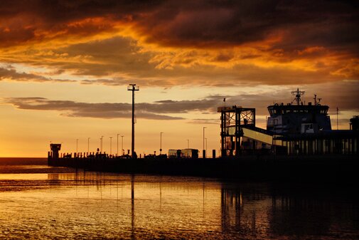 Roter Himmel Dagebuell Nordsee Ferienwohnungen Gesundheitsurlaub neue Kraft